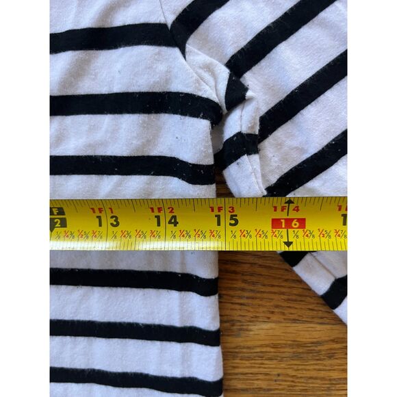 HATCH Maternity Black White Stripe Long Sleeve Rayon Midi Dress  Women's Size 1 - Picture 9 of 10